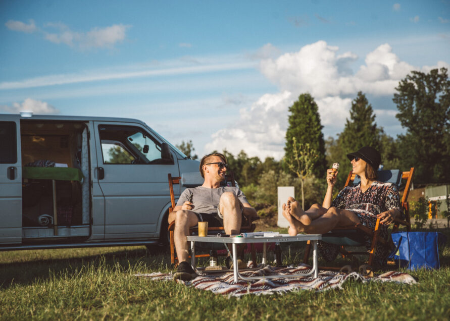 Zwischenstopp Camping im Naturpott Borkenberge - Wohnmobile auf großen Stellplätzen
